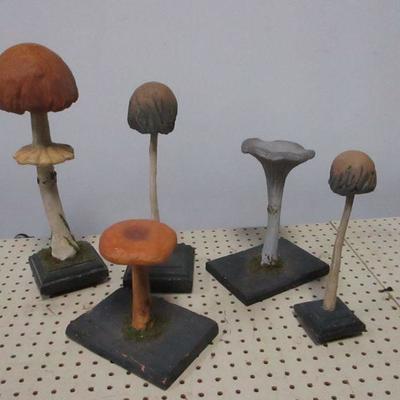 Lot 17 - Wooden Mushrooms