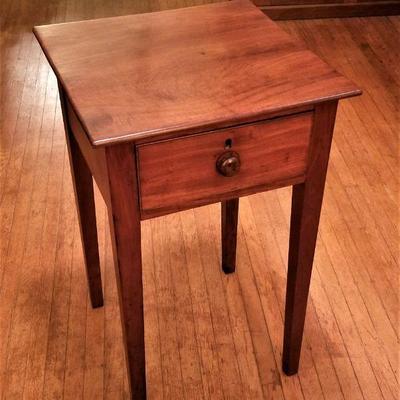 Lot #36  Antique Side Table with Drawer