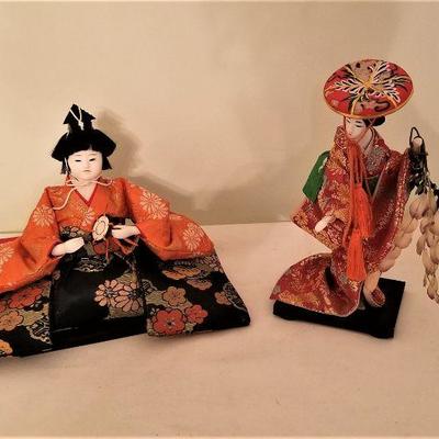 Lot #42  Lot of 2 Asian Character Dolls - Geisha and Musician