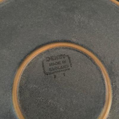 DENBY ENGLAND "ECHO BLUE" STONEWARE 1960's 1970's Dinner Set & Accessories