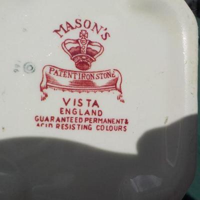 " Mason's Vista England Sugar holder with lid.