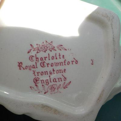 " Charlotte Royal Crownford Ironstone Creamer Cow"