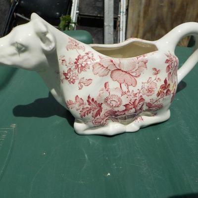 " Charlotte Royal Crownford Ironstone Creamer Cow"