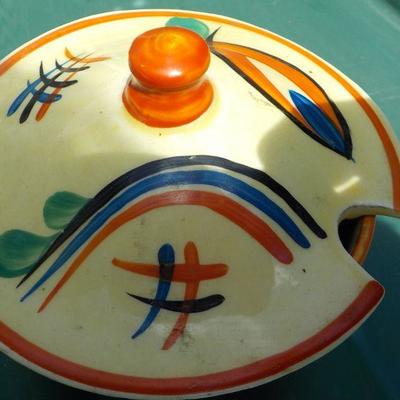 Sugar Holder from Czechoslovakia Hand painted. 