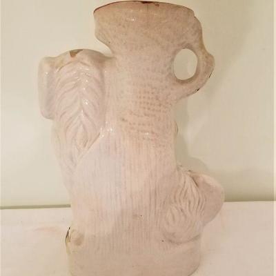 Lot #43  Antique Staffordshire Spaniel Dog Spill Vase