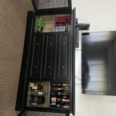 HD Buttercup Black Rustic Media Cabinet or Buffet 