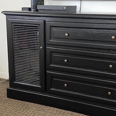 HD Buttercup Black Rustic Media Cabinet or Buffet 