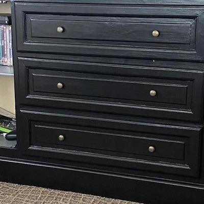 HD Buttercup Black Rustic Media Cabinet or Buffet 