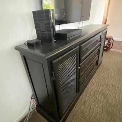 HD Buttercup Black Rustic Media Cabinet or Buffet 