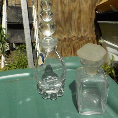 Vintage glass holders with unusual special design.