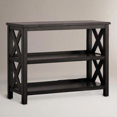 Pair 2 Cost Plus World Market Antique black VERONA bookshelf
