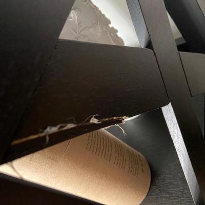 Pair (2) Cost Plus World Market Antique black VERONA bookshelf