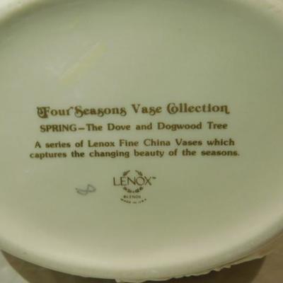 Lenox USA Four Seasons Vase Collection Spring The Dove and the Dogwood 7