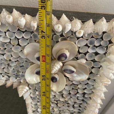 MASSIVE XL SHELL ENCRUSTED MANTLE MIRROR hand crafted