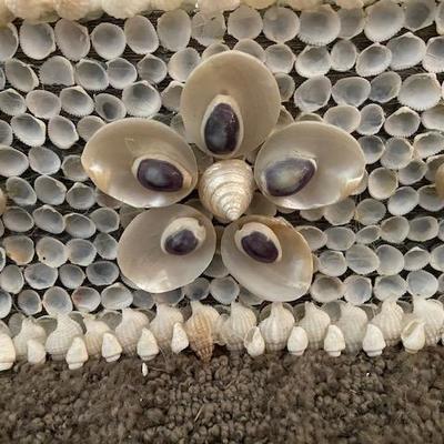 MASSIVE XL SHELL ENCRUSTED MANTLE MIRROR hand crafted