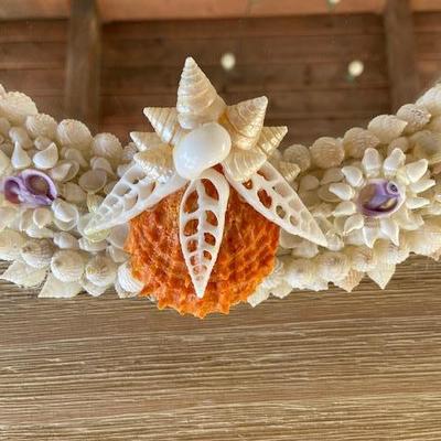 SHELL ENCRUSTED OVAL MIRROR HAND CRAFTED