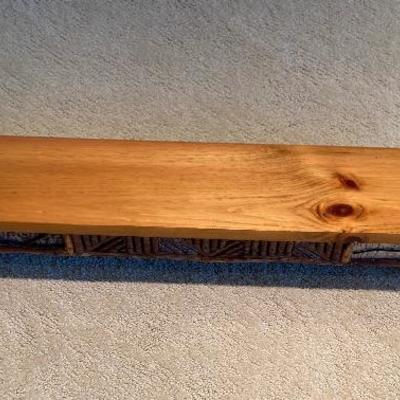 Lot #411 Custom made Adirondack Style Pine Shelf by Ralph Kylloe