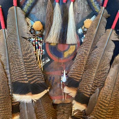Lot #421 Handcrafted Dreamer Bird War Medicine Shield by Indian Artist Black Eagle 