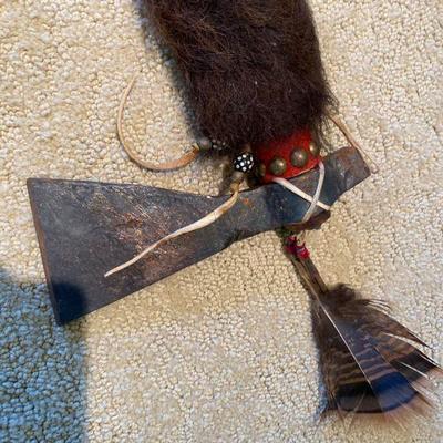 Lot #422 Handcrafted Shoshone Warrior Axe by Indian Artist Black Eagle 