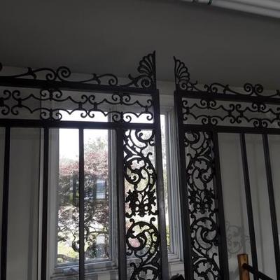 Lot # 437 Large Wrought Iron Entrance Gates 