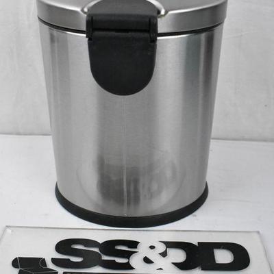 Better Homes & Gardens 1.3G Stainless Steel Oval Waste Can. Small scratches