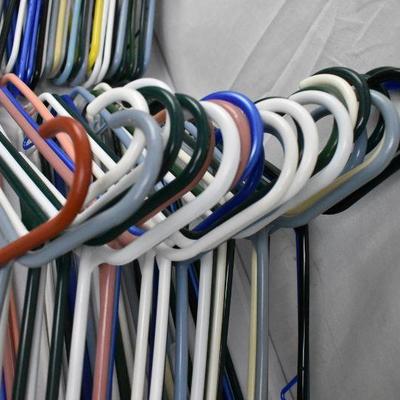 Plastic Tube Hangers, Various Colors, approx 55