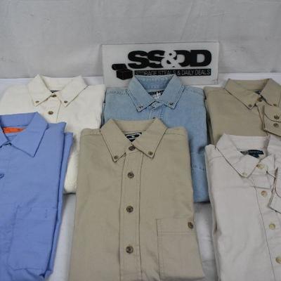 6 Button Up Shirts Size Small. 2 Long Sleeve & 4 Short Sleeve