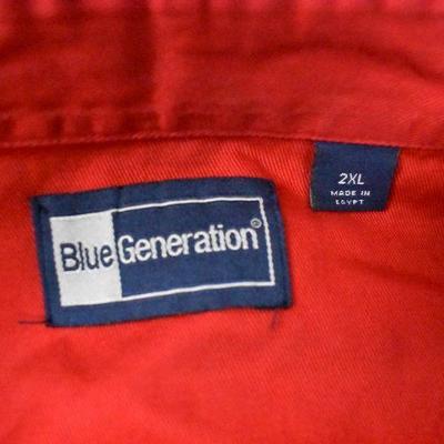 3 Shirts XL & 2XL: Polo Style, Christmas, Red SS Button Up NWT