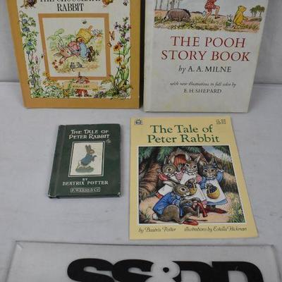 4 Books: Peter Rabbit & Winnie the Pooh