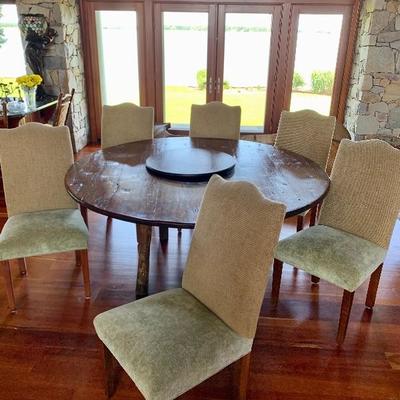 Lot # 453 Set of 6 Upholstered Parson Chairs by Charleston 