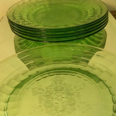 Plates #12 - Depression-like Design - set of 6