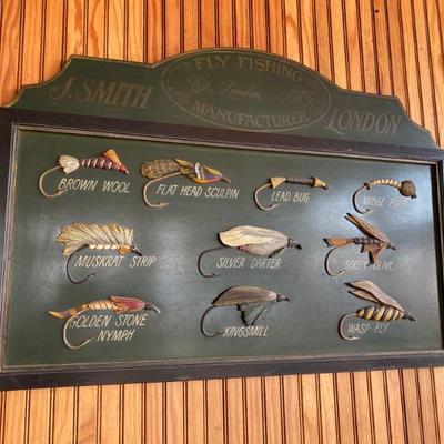 Lot # 478 Vintage Painted Store Sign by J.Smith Fishing Lures 