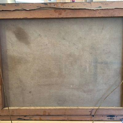 ART 1 ANTIQUE OIL ON CANVAS SANTA BARBARA MISSION