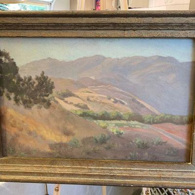 ART 2 FRAMED ANTIQUE PLEIN AIRE LANDSCAPE PAINTING CALIFORNIA