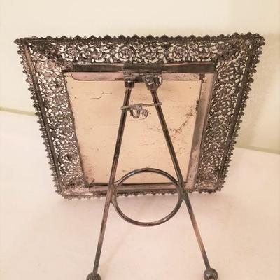 Lot #53  Vintage Silverplate Frame with period photo of child