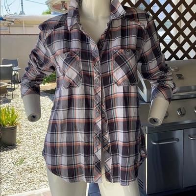 DYLAN Super Soft Plaid Women's Shirt long sleeve 