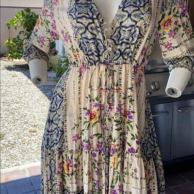 JAASE Australia maxi boho peasant dress TESSA