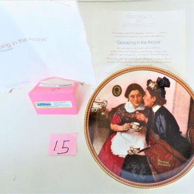 Norman Rockwell Gossiping Ladies Limited Edition Plate 1983