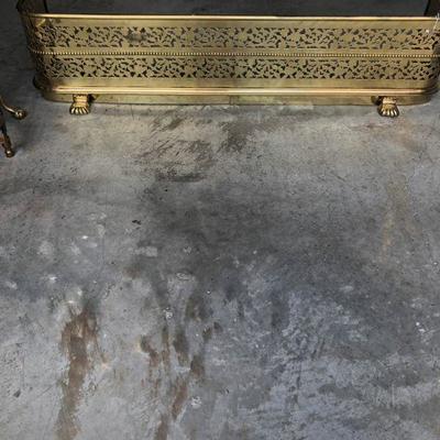 Andirons and fire place grate