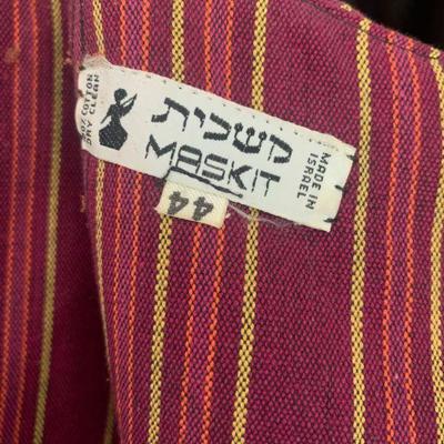 IB 34. VINTAGE MULTI-COLOR EMBROIDERED CAFTAN ISRAEL