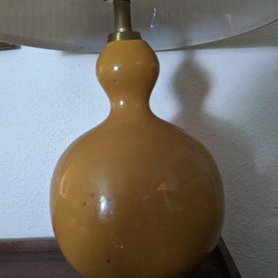 Lot 426 - Amber Glass Lamp 