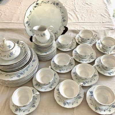 LOT 52  MIKASA SET OF DISHES ROSE MELODY SERVICE FOR 8