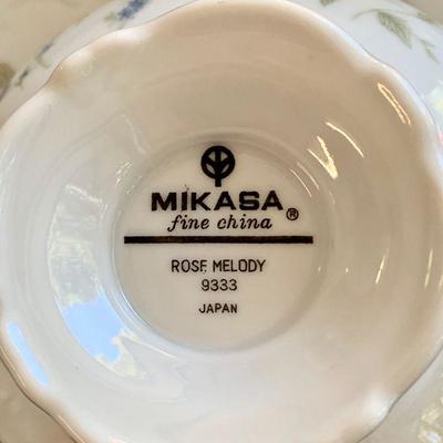 LOT 52  MIKASA SET OF DISHES ROSE MELODY SERVICE FOR 8
