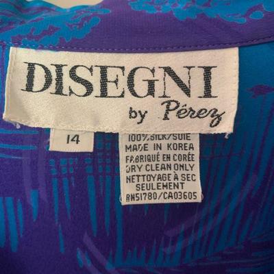 IB 38. DISEGNI BY PEREZ VINTAGE SILK DAY DRESS