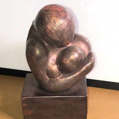 Lot #64: Composite Mother And Child Abstract Sculpture