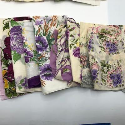 Shades of Purple Vintage Variety Lot of Handkerchiefs
