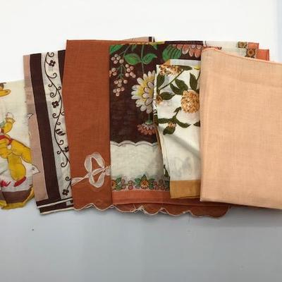 Variety lot of Handkerchiefs Orange & Browns