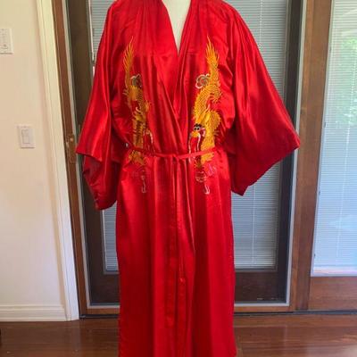 IB 46 RED DRAGON KIMONO ROBE