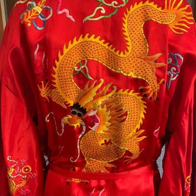 IB 46 RED DRAGON KIMONO ROBE