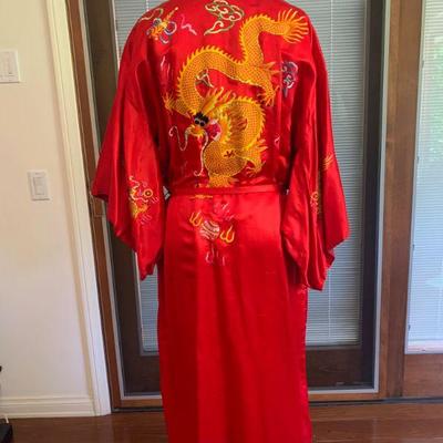 IB 46 RED DRAGON KIMONO ROBE